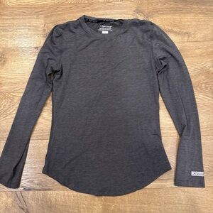 Terramar Womens Sz S Long Sleeve Climasense 2.0 Compression Shirt Baselayer Gray